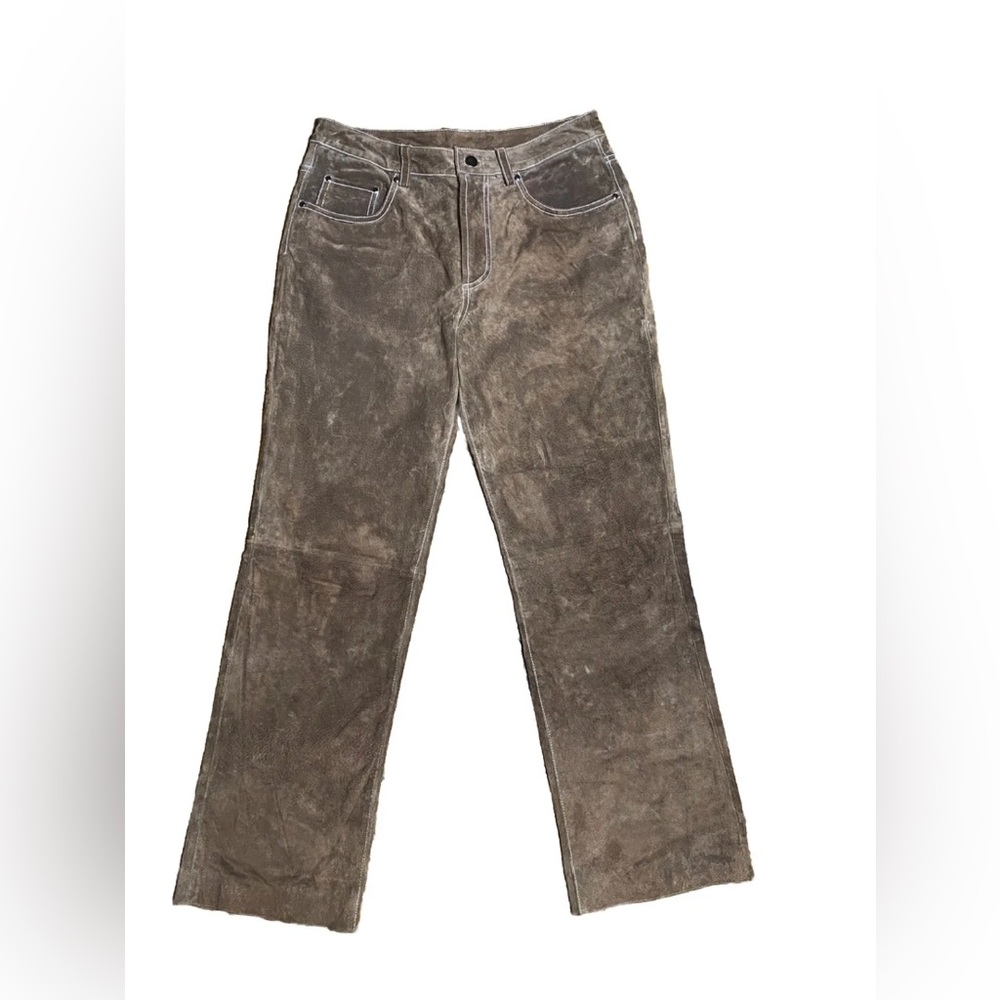 Vtg Wilson M Julian Brown Leather Motorcycle Biker Pants size 30 x 32